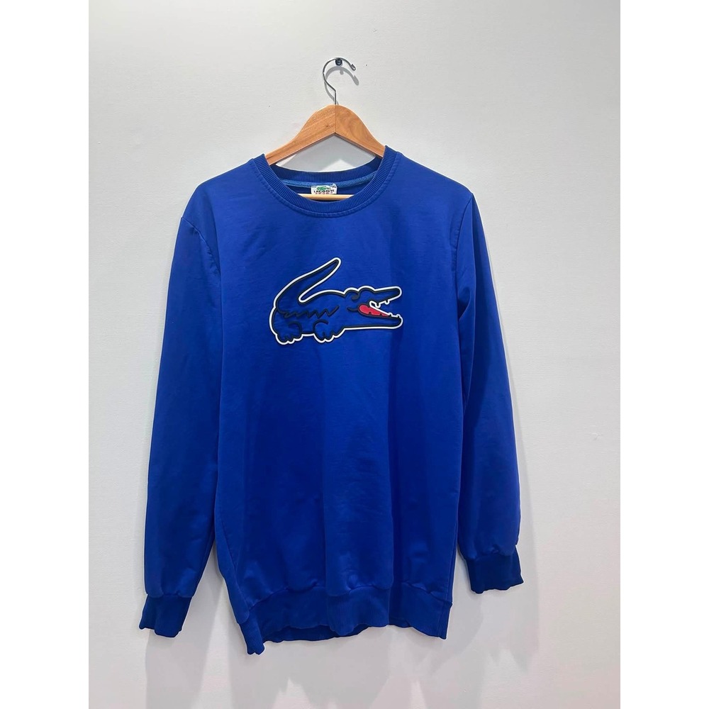 Lacoste Sport Sweatshirt Mens XXL Blue Big Crocodile Logo Pullover Crewneck